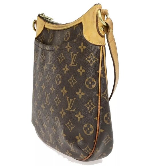 LOUIS VUITTON Logo Odeon PM Shoulder Bag Monogram Leather Brown - Picture 2 of 16